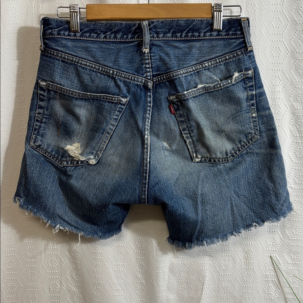 🌸RARE Vtg 501 Selvedge capital E Levis Shorts🌸 - Picture 7 of 14